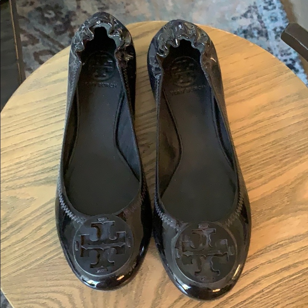 Patent Tory Burch Reva ballet flats